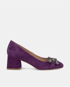 Женские кожаные туфли с квадратным носком Alma en Pena, фиолетовый