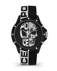 Мужские часы Sketch PEWUM2119562 из силикона с черным ремешком Police, черный