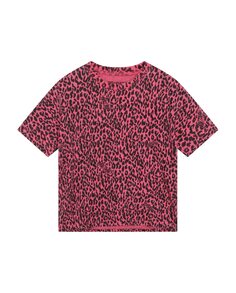 Хлопковая футболка с животным принтом для девочек Zadig &amp; Voltaire, фуксия