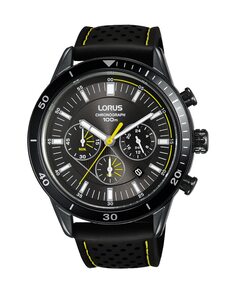 Мужские силиконовые часы Sport man RT325HX9 с черным ремешком Lorus, черный