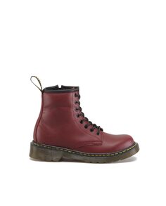 Бордовые сапоги Dr Martens для девочки на шнуровке и молнии Dr. Martens, бордо