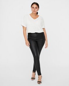 Женские джинсы с высокой талией Vero Moda Curve, черный