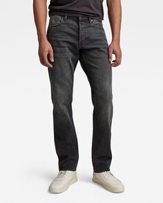 Модные мужские джинсы прямого кроя и широких штанин G-Star Raw, черный