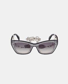 Черные женские солнцезащитные очки «кошачий глаз» из ацетата Guess, черный