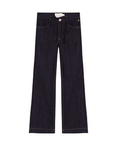 Однотонные джинсы для мальчика с контрастной строчкой Twin &amp; Chic, темно-синий