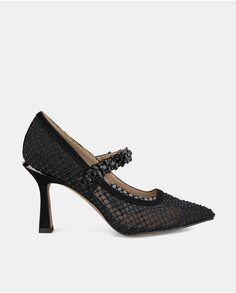 Женские сетчатые туфли с острым носком Alma en Pena, черный