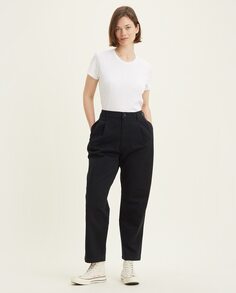 Женские брюки-чиносы с завышенной талией и вытачками Dockers, черный