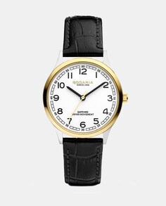 Nyon R22006 черные кожаные женские часы Rodania, черный