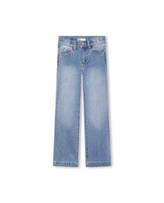 Синие джинсы для девочки с карманом крючком Billieblush, светло-синий