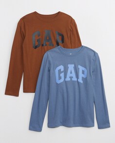 Комплект из двух футболок с длинными рукавами для мальчиков Gap, мультиколор