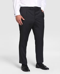 Мужские классические черные раздельные костюмные брюки больших размеров Emidio Tucci, черный