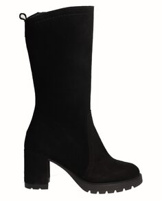 Женские замшевые ботинки на высоком каблуке Viguera, черный