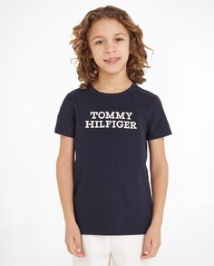 Футболка для мальчика с круглым вырезом и короткими рукавами Tommy Hilfiger, синий