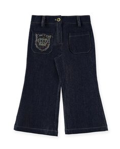 Слегка расклешенные джинсы для девочек с карманами Pan con Chocolate, индиго