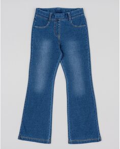 Расклешенные джинсы для девочки с эластичной резинкой на талии Losan, синий