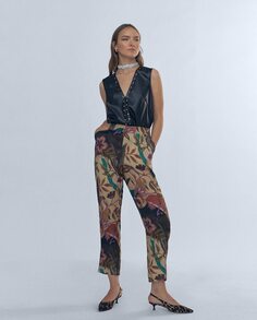 Женские атласные брюки-джоггеры с цветочным принтом Lola Casademunt