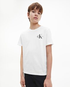 Пустая футболка мальчика Calvin Klein, белый