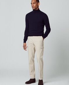 Узкие мужские брюки светло-серого цвета Hackett, светло-серый