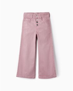 Широкие джинсы для девочек с регулируемой талией Zippy, розовый