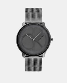 Мужские часы Iconic 25200030 Grey Steel Mesh Calvin Klein, серый