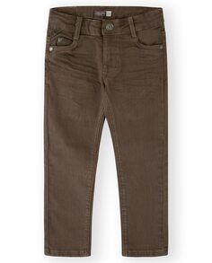Длинные джинсы для мальчика из пике с карманами Canada House, коричневый