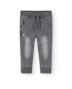 Спортивные джинсы для мальчика с эластичной резинкой на талии Boboli, серый