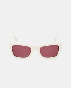 Белые квадратные женские солнцезащитные очки из ацетата MAX&amp;Co., белый