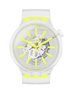 Часы Yellowinjelly с белым силиконовым ремешком Swatch, белый