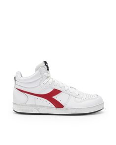 Белые кроссовки унисекс с контрастным красным Diadora Sportswear, белый