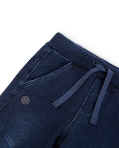 Спортивные джинсы для мальчика с эластичной резинкой на талии Boboli, синий