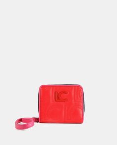 Двухцветная стеганая сумка красного цвета с принтом и застежкой-молнией Lola Casademunt, мультиколор