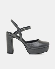 Женские туфли-лодочки с пяткой на платформе и блочном каблуке Mariamare, серый