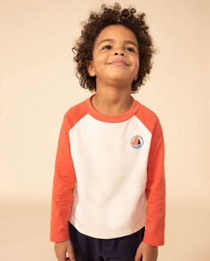 Хлопковая футболка с длинными рукавами для мальчика Petit Bateau, мультиколор