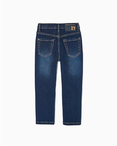 Узкие джинсы для мальчика с регулируемой талией внутри Zippy, темно-синий