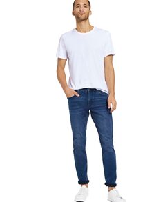 Мужские обычные узкие синие джинсы Tom Tailor, синий