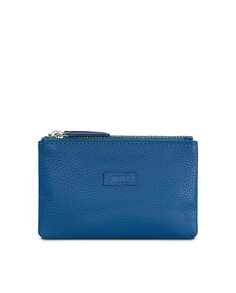 Женский кожаный кошелек Antwerp синего цвета с RFID-защитой Jaslen, синий