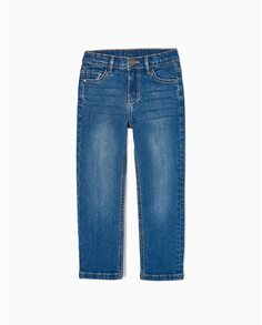 Узкие джинсы для мальчика с регулируемой талией внутри Zippy, синий