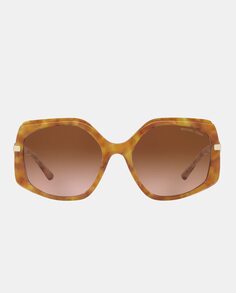 Солнцезащитные очки в геометрической оправе Camel havana Michael Kors, коричневый