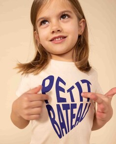 Хлопковая футболка с короткими рукавами для девочек Petit Bateau