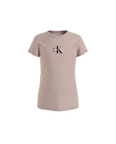 Розовая футболка для девочки с короткими рукавами Calvin Klein, розовый