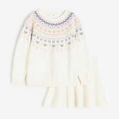 Комплект свитер и юбка H&amp;M Cotton, 2 предмета, белый H&M