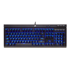 Игровая клавиатура Corsair K68 проводная, механическая, CHERRY MX Blue, синяя подсветка, английская раскладка, чёрный