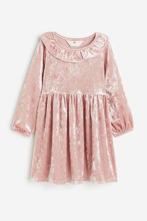 Платье H&amp;M Velour, светло-розовый H&M