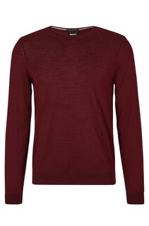 Джемпер Hugo Boss Slim-fit In Virgin Wool, бордовый