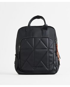 Женский прорезиненный рюкзак для ноутбука 13,3 дюйма черного цвета на молнии PACOMARTINEZ, черный