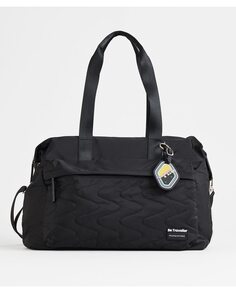 Нейлоновая дорожная сумка с черной застежкой-молнией и идентификационным номером PACOMARTINEZ, черный