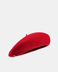Красный берет из мериносовой шерсти во французском стиле Laulhère, красный