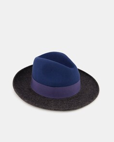 Двухцветная шерстяная шапка серого и темно-синего цветов Latouche, мультиколор