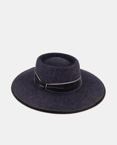 Серая шерстяная шапка с бархатными деталями Latouche, светло-серый