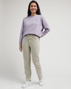 Женские прямые брюки с завышенной талией Carol Lee, светло-серый